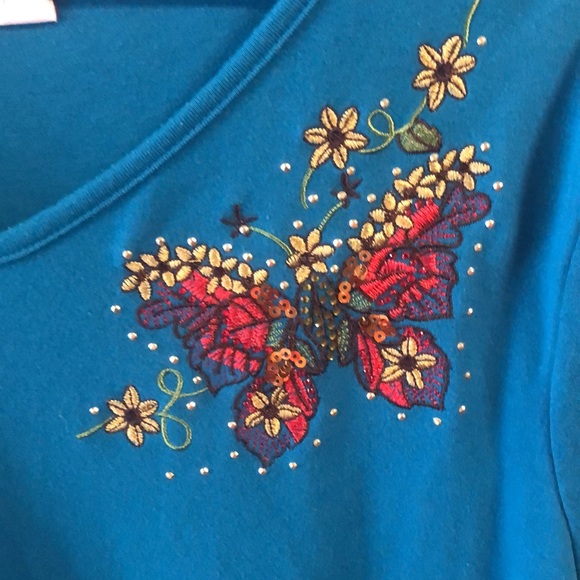 - Quacker Factory Butterfly Top in Size 2x - Picture 2 of 16